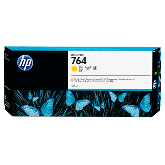 Picture of HP 764 Yellow 300 ml Ink Cartridge