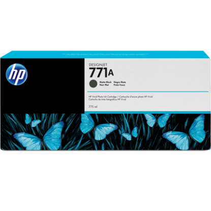 Picture of HP 771A Black Matte Standard Yield Ink Cartridge (B6Y15A)